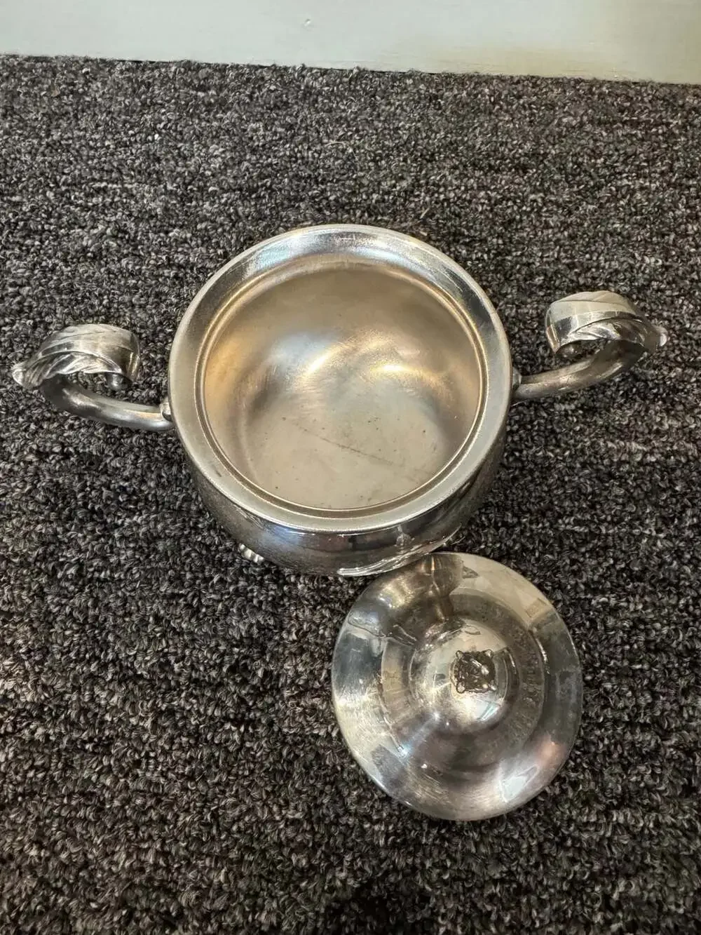 4 Pc~EPCA~Bristol~Silverplate by Poole~#110~Large Covered Sugar, Creamer & base